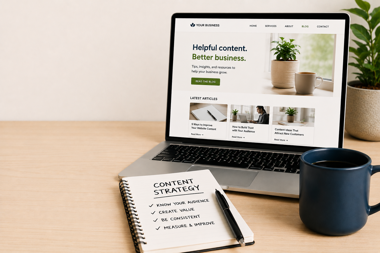 Content Strategy Image - Sky Progress Digital Content Strategy for Small Business Websites