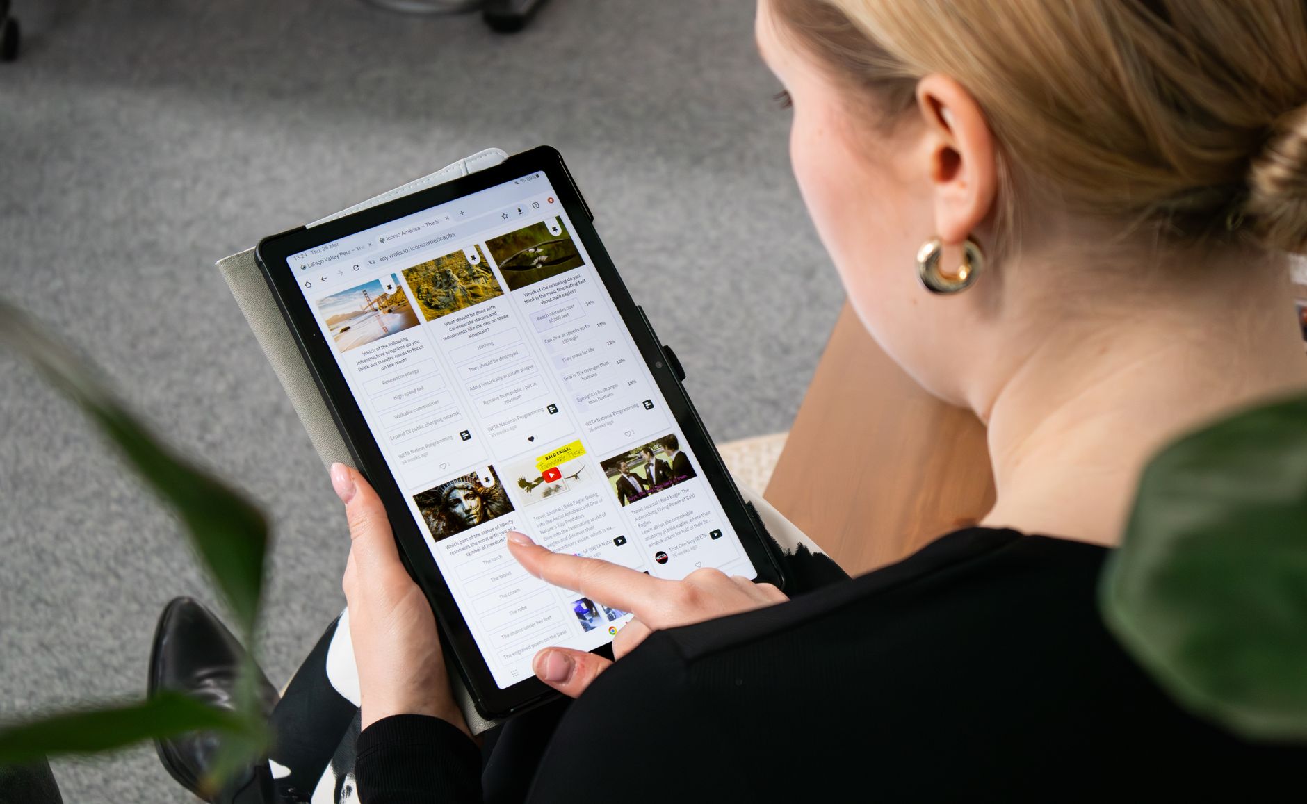 pexels-photo-21525425 - Sky Progress Digital woman using the internet on a tablet